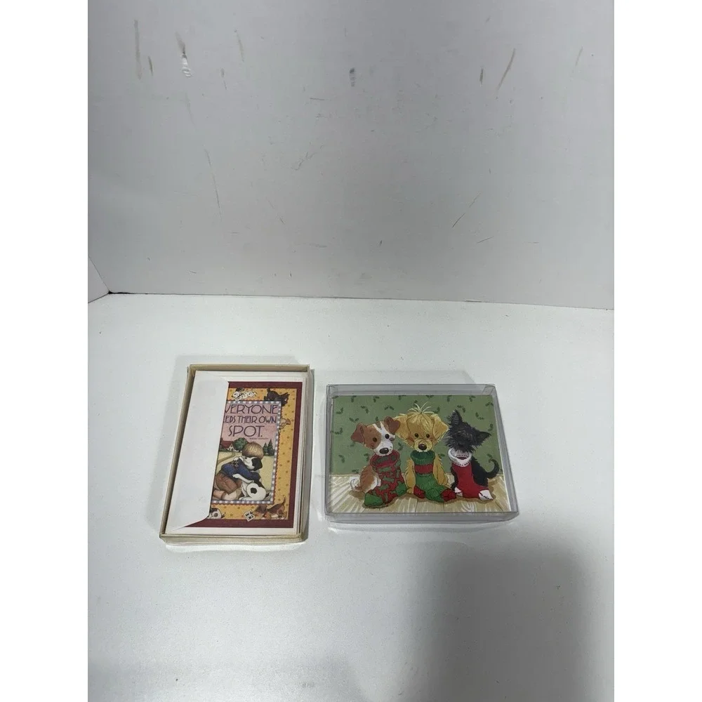 Lot 16 Dog Theme Cards & Envelopes ( 9 Suzy's Zoo Christmas + 7 Dog & Boy Whalen